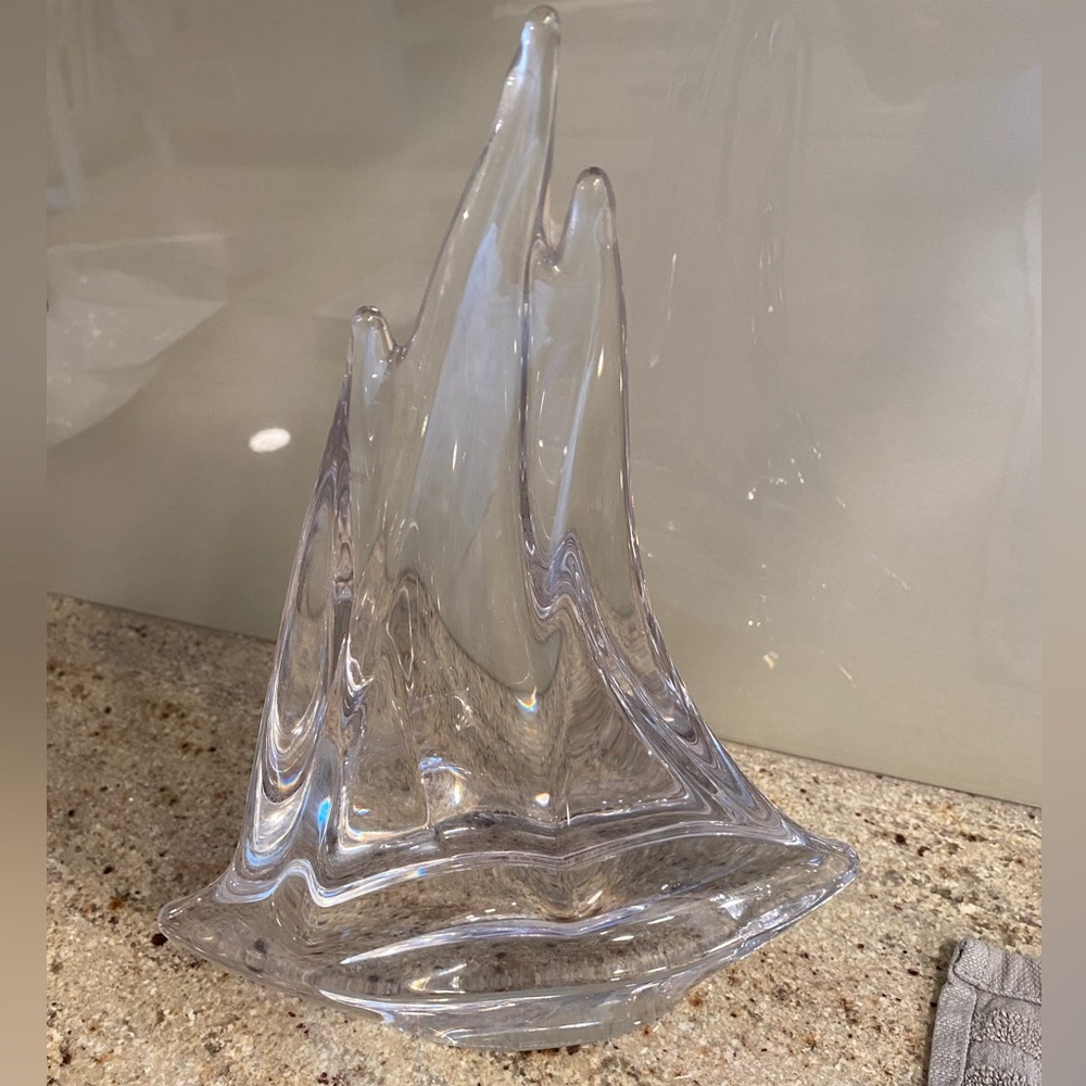 Daum France crystal sailboat